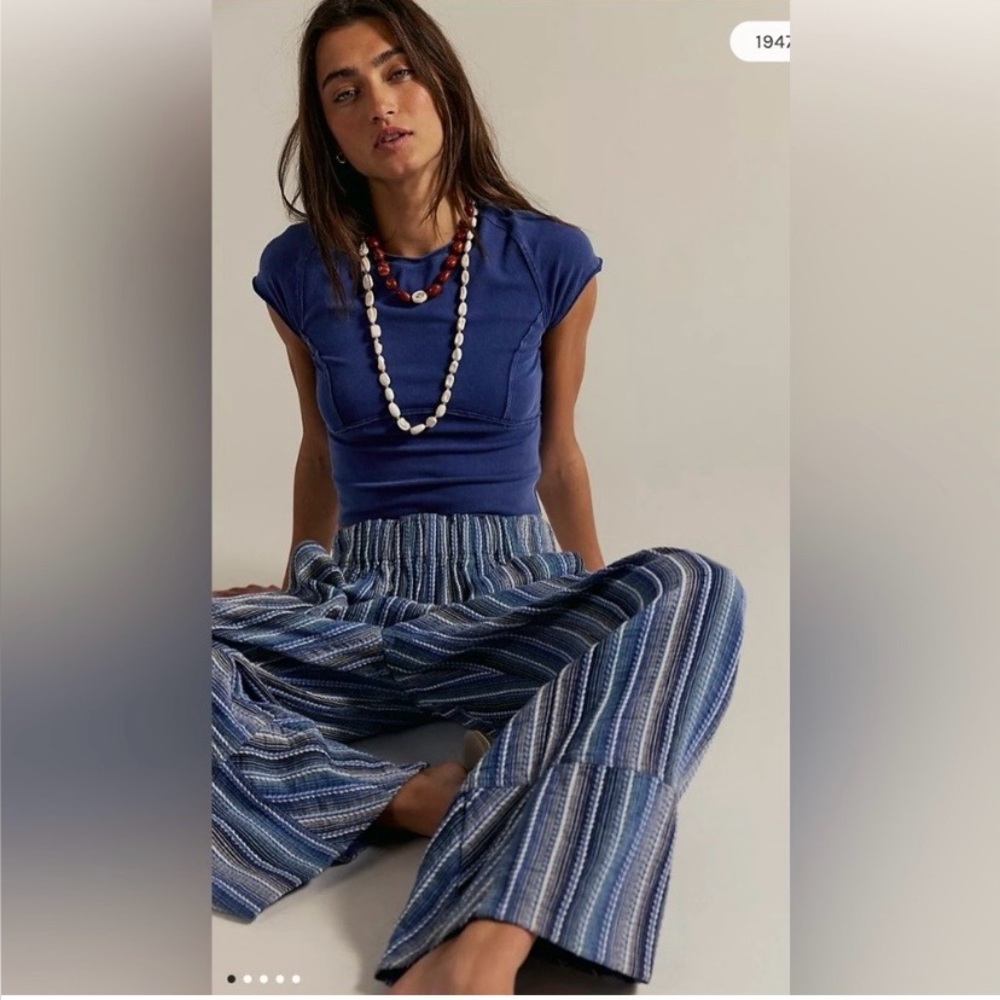 🆕 Women's Free People Day's End Stripe Pants. Size Medium. NWT